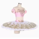 Pink Basic Ballet Costumes Tutu 2 Pieces Dance Wear For Kid & Adult