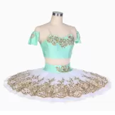 Light Green Ballet Tutu Dress Girl Dance Wear