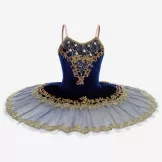 Ballet Costume Pancake Tutu White and Deep Blue