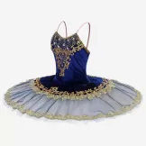 Ballet Costume Pancake Tutu White and Deep Blue