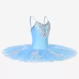 Sky Blue Ballet Tutu Dress Bluebird Variation Dance Wear Basic