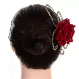 Don Quixote Professional Flower Headpieces Red / White Competition 