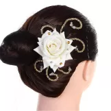 Don Quixote Professional Flower Headpieces Red / White Competition 